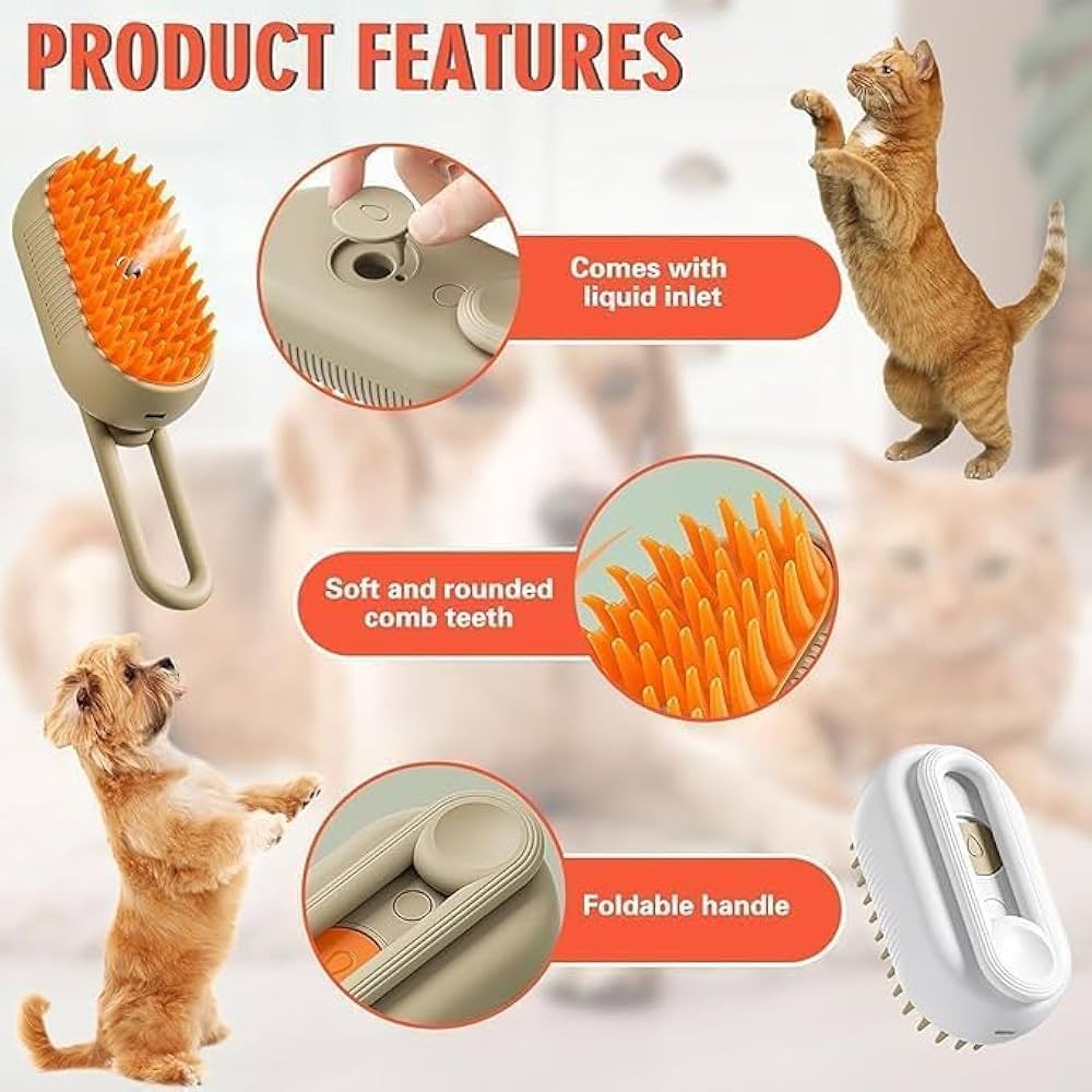 3 in 1 Electric Pet steam Grooming Comb