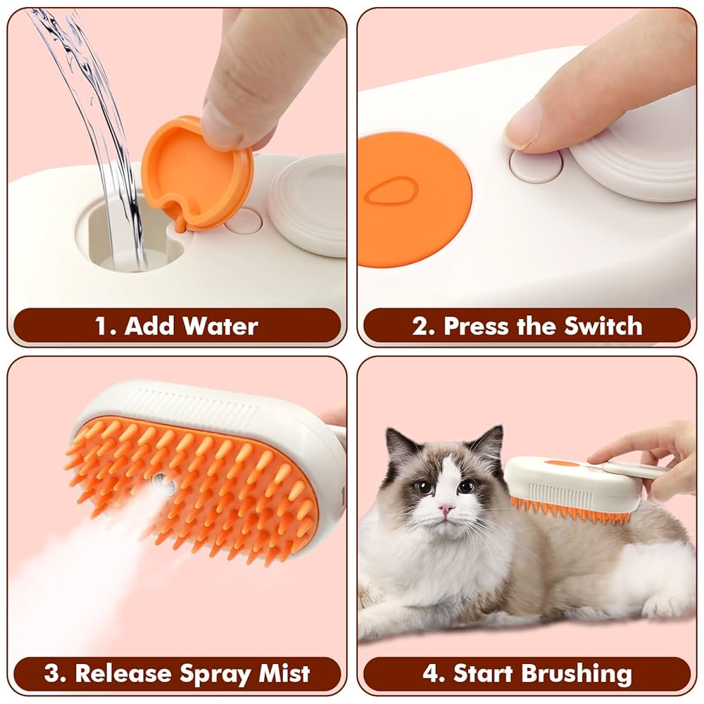 3 in 1 Electric Pet steam Grooming Comb