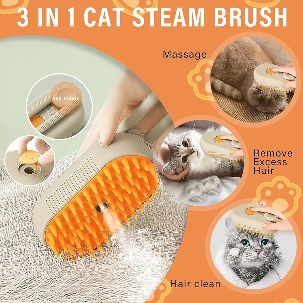 3 in 1 Electric Pet steam Grooming Comb